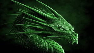 Vibrant Green Earth Dragon Wallpaper