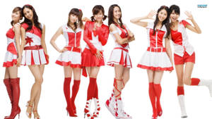 Vibrant Hd Image Of Girls' Generation As Nexon Ambassadors Wallpaper