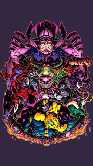 Vibrant Marvel Villains Wallpaper