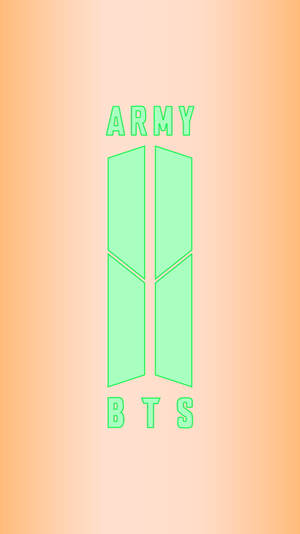 Vibrant Neon Green Bts Army Logo Wallpaper