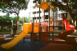 Vibrant Playground Slides Wallpaper