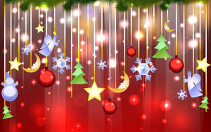Vibrant Red Christmas Background Wallpaper