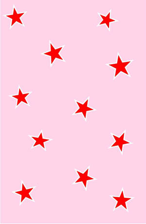 Vibrant Red Star Pattern Wallpaper