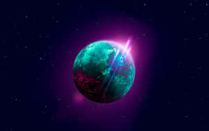 Vibrant Space Planet Illustration Wallpaper