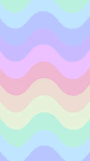 Vibrant Waves In Pastel Hues Wallpaper
