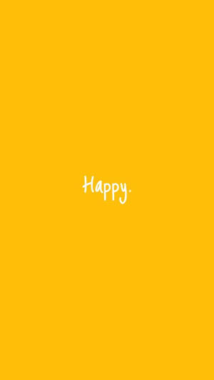 Vibrant Yellow Background With Happy Text Wallpaper