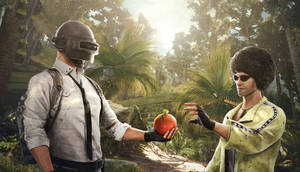 Victor Giving A Fruit Pubg 1366x768 Wallpaper