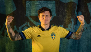 Victor Lindelof Sweden Kit Pose Wallpaper