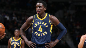 Victor Oladipo In Blue Team Jersey Wallpaper