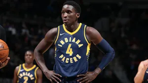 Victor Oladipo In Blue Team Jersey Wallpaper