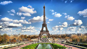 View Of Clouds Over Paris, France Wallpaper