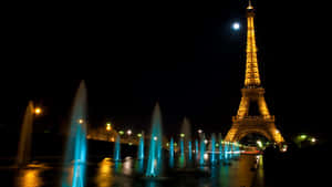 View Of Paris, The City Of Lights, At Night Wallpaper