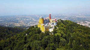 View Of Pena Palace Sintra Wallpaper