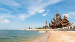 View Of Sanctuary Of Truth From The Beach Wallpaper