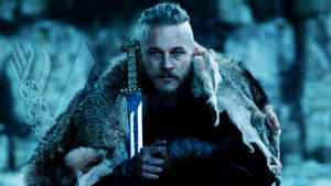 Vikings Ragnar With Sword Wallpaper