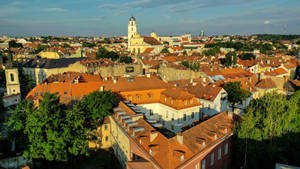 Vilnius At Dusk Wallpaper