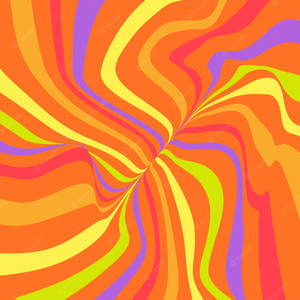 Vintage 70s Orange And Purple Swirls Wallpaper