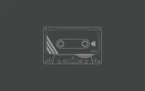 Vintage 90's Cassette Drawing Aesthetic Wallpaper
