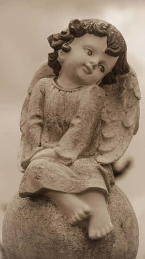 Vintage Angel Wings In The Sky Wallpaper