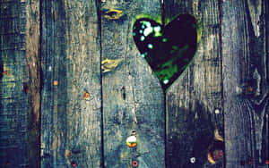 Vintage Desktop Heart Hole Wallpaper