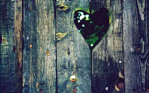 Vintage Desktop Heart Hole Wallpaper