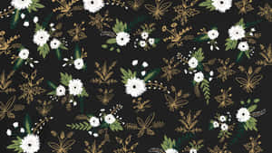 Vintage Floral Pattern1920s Style Wallpaper