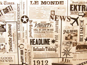 Vintage Newspaper Clippings Wallpaper