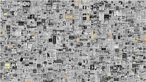 Vintage Newspaper Collage Wallpaper