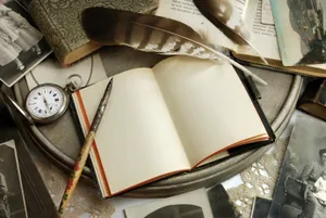 Vintage Notebook Pen And Quill Wallpaper