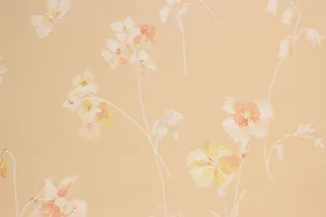 Vintage Peach Flowers Background Wallpaper