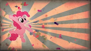 Vintage Pink Pony Celebration Wallpaper