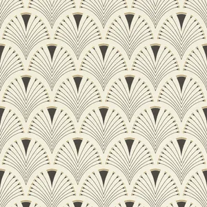 Vintage Rasch Cream Fan Wallpaper