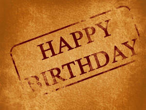 Vintage Stamp Happy Birthday Background Wallpaper