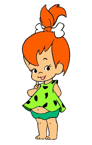 Vintage The Flintstones Pebbles Wallpaper