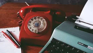 Vintage Typewriter And Phone Wallpaper