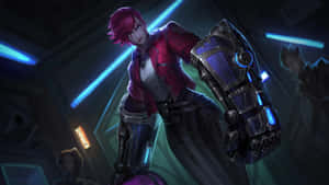 Violet Arcane Big Gloves Fanart Painting Wallpaper