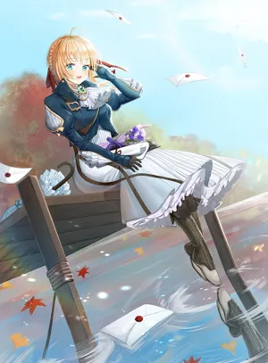 Violet Evergarden By The Docks Wallpaper