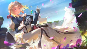 Violet Evergarden Falling Wallpaper