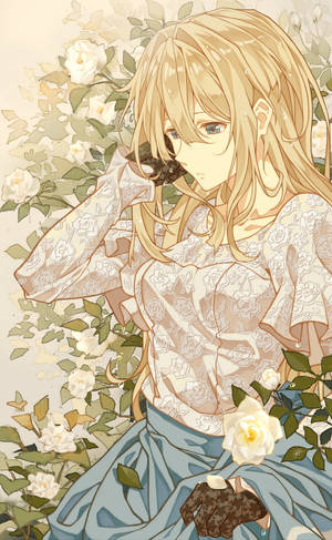 Violet Evergarden Roses Wallpaper