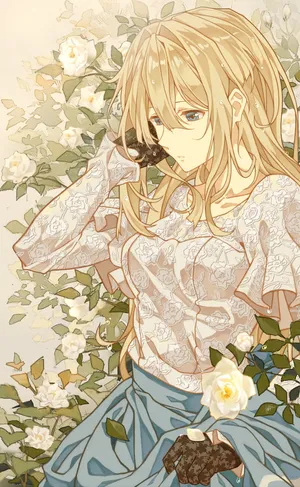 Violet Evergarden Roses Wallpaper