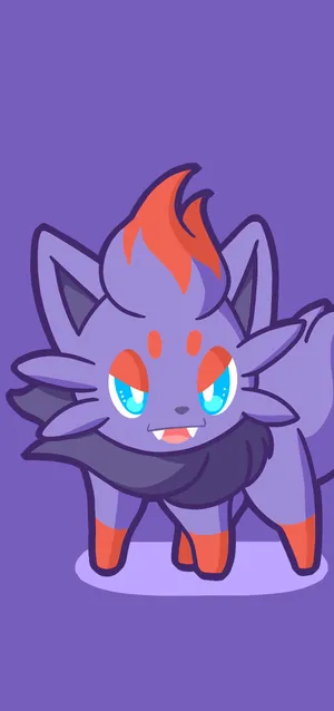 Violet Zorua Drawing Wallpaper