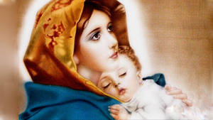 Virgin Mary: The Epitome Of Grace And Devotion Wallpaper