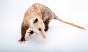 Virginia_ Opossum_ Standing_ White_ Background Wallpaper
