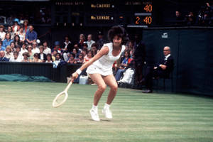 Virginia Wade Skilled Tennis Player Wallpaper