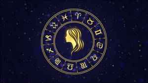 Virgo Zodiac Lady And Chart Wallpaper
