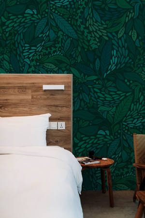 Viridian Bedroom Wall Wallpaper