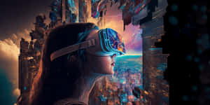 Virtual_ Reality_ Experience_ Futuristic_ Cityscape Wallpaper