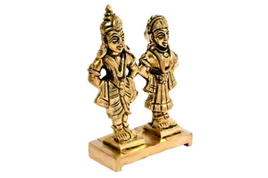 Vitthal Golden Figurine With Krishna Wallpaper