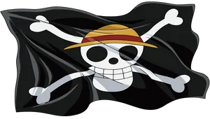 Vivid Portrait Of Straw Hat Pirate Logo From One Piece Wallpaper