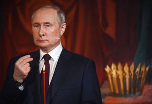 Vladimir Putin Dressed In Royal Attire Wallpaper